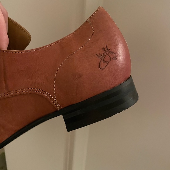 John Fluevog Tudor Prysten Square Toe Lace Up Dress Shoe Leather Portugal Made - Picture 8 of 16